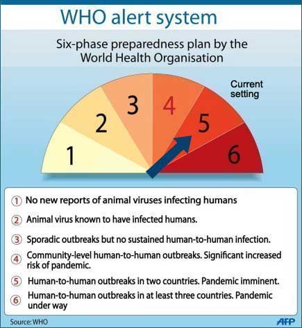 swine flu outbreak current pandemic danger levels 300409