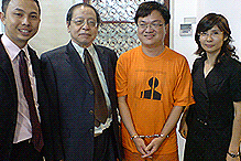 wong chin huat arrested one black malaysia campaign court orange shirt 060509