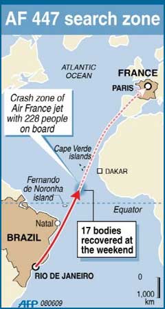 air france plane crash of the atlantic ocean 080609 04