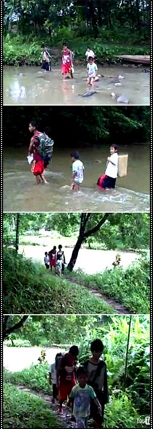 dangerous river crossing for school children in sarawak 240609