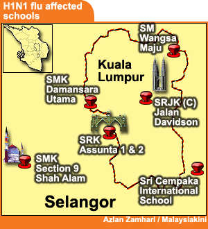 h1n1 swine flu affected schools 230609