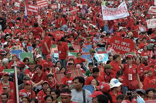 thaksin red shirt rally in bangkok