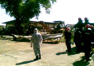 kedah pig abattoir demolished 010709 enforcement team