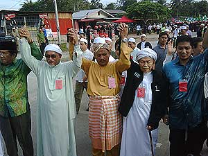 pas candidate and pakatan leaders manek urai by election 060709 22