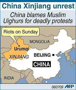 china xinjiang violence 070709 06