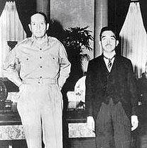 Emperor Hirohito and Douglas MacArthur, the man who saved his life
