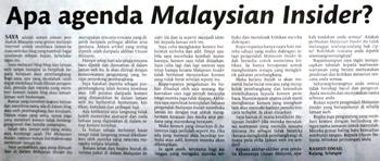 utusan apa agenda malaysian insider 190809