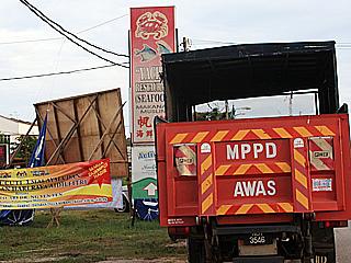bagan pinang by election 061009 mppd track stop near dap oc
