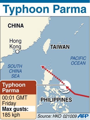 typhoon Parma in the Philipppines
