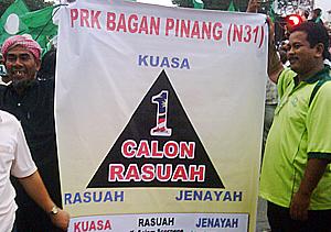 bagan pinang by-election nomination 031009 altered 1malaysia banner