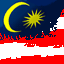 malaysia flag stylized