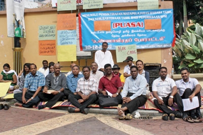 tamil language protest hunger strike johor bahru 2