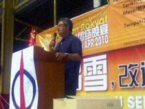 hulu selangor nite befor nomination dap dinner talks zaid  speaking