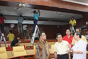 penang assembly roof collapse 010510 repairing scene