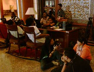 journalists waiting at shah alam blue wave hotel