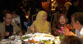 Izzah and Datuk Jeffrey dinner Beverly Hotel KK 4th June