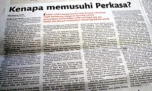 utusan 140910 kenapa memusuhi perkasa