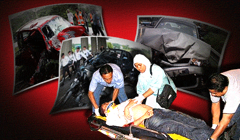 Suami, isteri rentung dalam kemalangan di Kota Tinggi