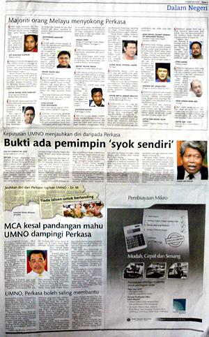 utusan 140910 majoriti orang malayu menyokong perkasa