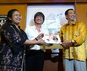 cartoon-o-phobia launch nizar jamaludin steven gan and fazlina rosley