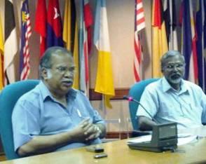 Deputy Chief Minister II P Ramasamy  left and krishnan right