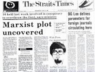 Singapore Marxist plot news clipping