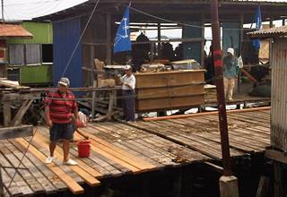 batu sapi by election 301010 walkway fixed at nan tung fishing village