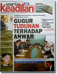 warta keadilan 121110 frontpage