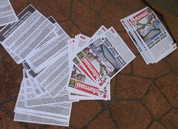 anti-pkr leaflets at pkr congress 2010