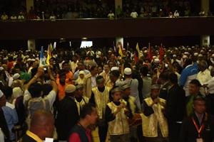 arrival of leaders pakatan second convention in Penang crowd