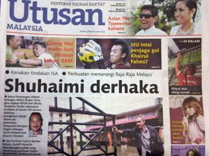 utusan shuhaimi derhaka