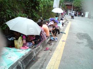 beggars in Penang during chinese new year