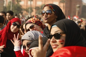 egypt the day after mubarak overthrow women 1