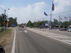 upgrading road in merlimau melaka