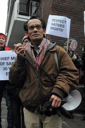 london protest against taib mahmud papa orang hutan