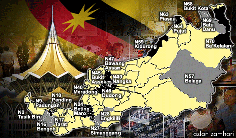 P'raya S'wak: 82 kerusi DUN dipertandingkan