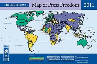 freedom house 2011 global press freedom map
