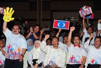pkr election convention anwar ibrahim, wan azizah, hand