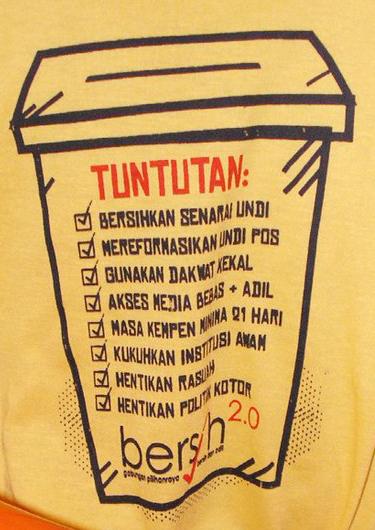 bersih 2 shirt demands