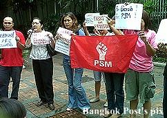 bangkok protest on bersih arrest 020711 02