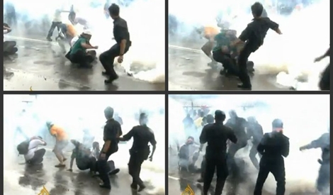 bersih rally 090711 police kick protestor big picture