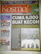 newspaper reports on bersih2 rally 100711 kosmo