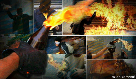 Disgruntled sand thieves may have thrown Molotov cocktails