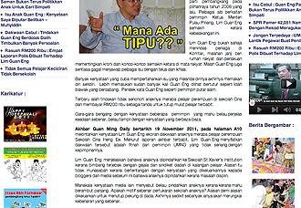 internet article attacking lim guan eng 261011 quoted guan min daily