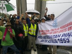 mtuc nationwide protest on workers employment act bill, penan