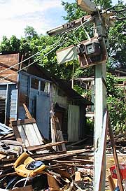 urban household electricity poll 300506 demolished house