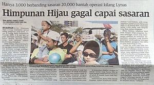 newspaper report on himpunan hijau 2 270212 utusan