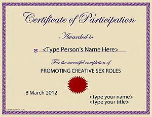 rainbowgenders women day action 080312 certificate