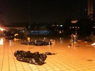thugs attacked student in dataran merdeka scene after the attack