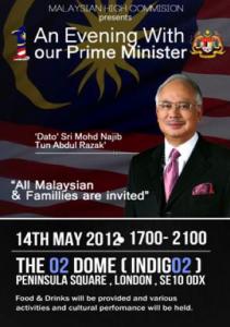 najib event at london O2 dome 100512